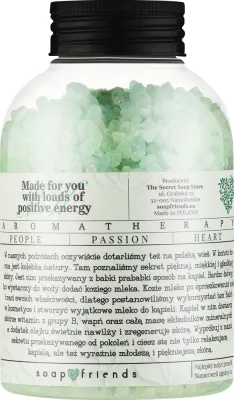 Soap&Friends Soap&Friends Revitalizing Bath Salt - Soap and Friends Revitalizing соль для ванны лемонграсс 500 г, бодрящая мелкая соль с ароматом лимонной травы