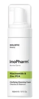 Пенка для умывания InoPharm Holistic Beauty Acne Care Foam с ниацинамидом и цинком PCA, 150 мл