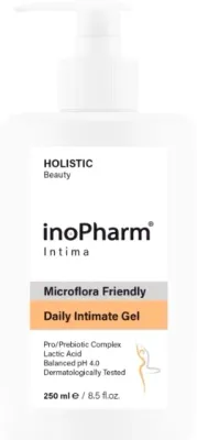 InoPharm Intima гель для интимной гигиены ежедневный с молочной кислотой, пре- и пробиотиками 250 мл