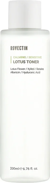 Тоник для лица Rovectin Clean Lotus Water Calming Toner с водой лотоса и гиалуроновым комплексом, 200 мл