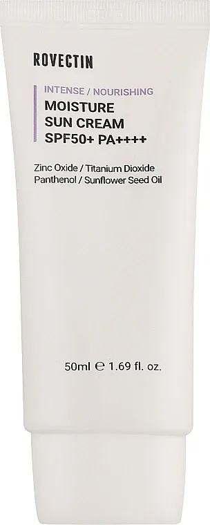 Солнцезащитный крем Rovectin Intense Moisture Sun SPF50+ для лица увлажняющий 50 мл