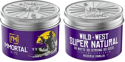Помада для стайлинга волос Immortal NYC Wild West Super Natural матовая, 100 мл