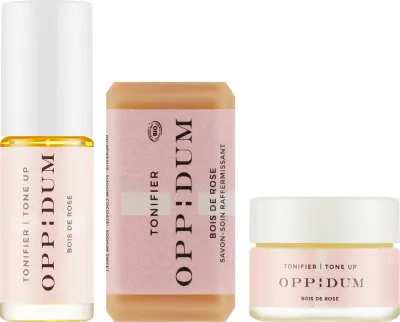 Дорожный набор для лица Oppidum Bois De Rose масло бальзам и мыло с розовым деревом и маслом ши 5+5+30