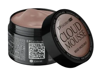Строительный гель для ногтей Excellent Pro Cloud Mousse Builder Gel жёсткий, самовыравнивающийся, 15 г