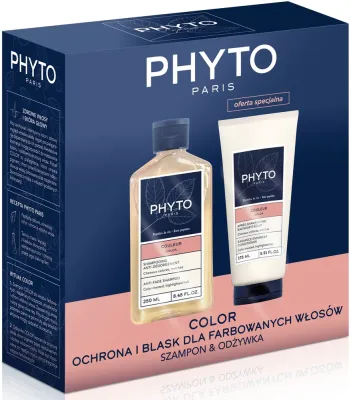 Phyto Color набор для окрашенных волос: шампунь для сохранения цвета 250 мл и кондиционер для блеска цвета 175 мл