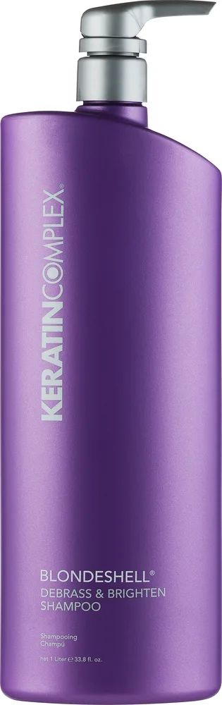 Шампунь Keratin Complex Blondeshell для седых и светлых волос с фиолетовыми пигментами и кератином, 1000 мл