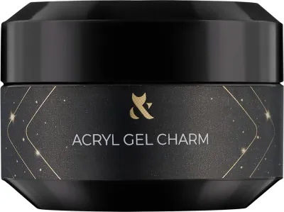 Акригель для ногтей F.O.X Acryl Gel Charm, с мелким глиттером, для моделирования и укрепления, 15 мл