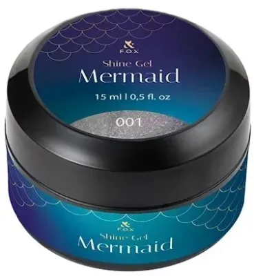 Строительный гель для ногтей F.O.X Shine Gel Mermaid, для укрепления натуральной пластины, с эффектом хамелеона, 15 мл