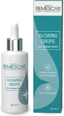 Remescar Glowing Drops капли автозагар для лица 30 мл, капли для загара без солнца с эффектом сияния