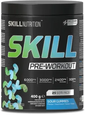 Предтренировочный комплекс Skill Nutrition Skill Pre-Workout Sour Gummies, 412 г