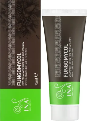 Крем для стоп Ina Essentials Fungomycol при грибке ногтей, для сухой и потрескавшейся кожи, с мочевиной и геранью