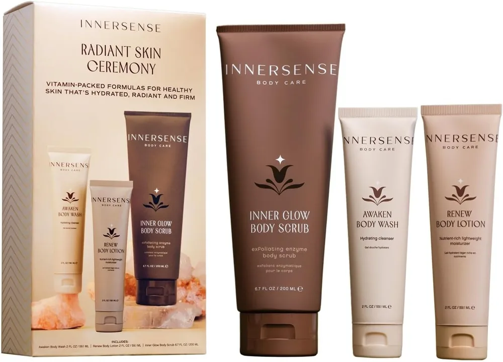 Набор Innersense Radiant Skin гель для душа 59.1 мл лосьон для тела 59.1 мл и скраб для тела 200 мл