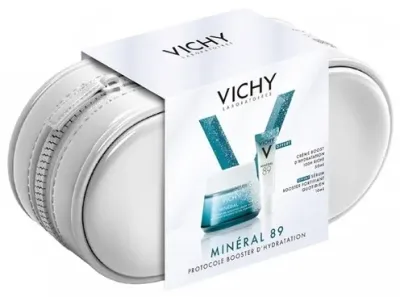 Подарочный набор для лица Vichy Mineral 89 Daily Fortifying And Plumping Set: бустер и лёгкий увлажняющий крем