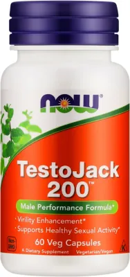 Капсулы Now Foods TestoJack 200 для поддержки здоровья мужчин, 60 шт