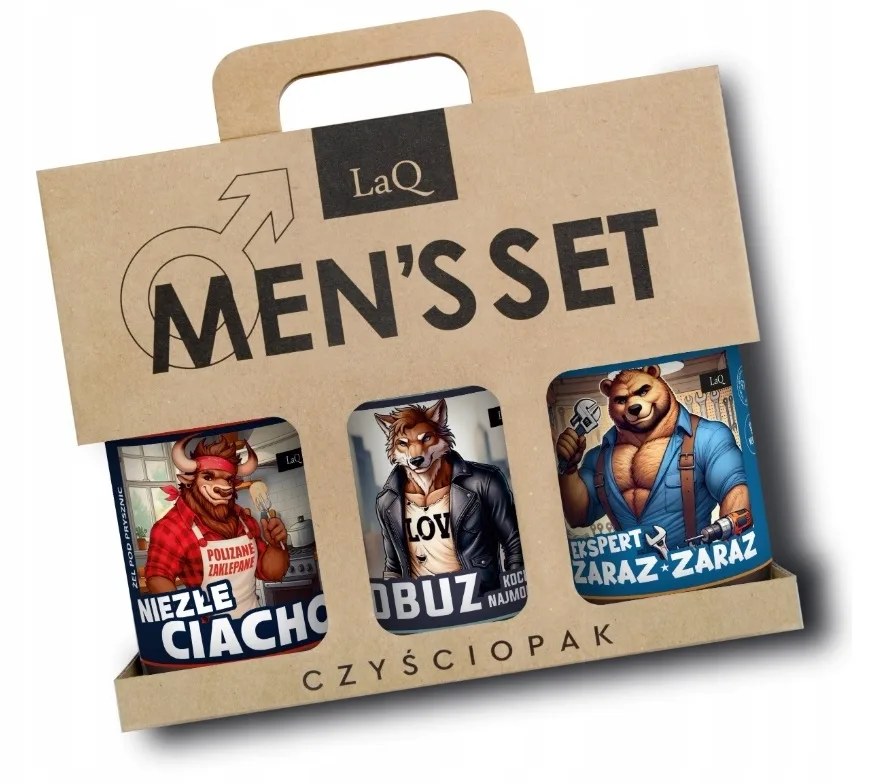 Набор мужских гелей для душа LaQ Men's Set 3 шт по 500 мл