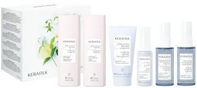 Дорожный набор Kerasilk шампунь 75 мл кондиционер 75 мл маска бальзам 25 мл филлер 50 мл и спрей 50 мл