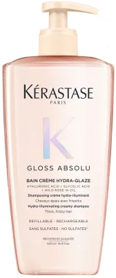 Шампунь Kerastase Gloss Absolu с гиалуроновой кислотой, гликолевой кислотой и шиповником, без сульфатов, 500 мл