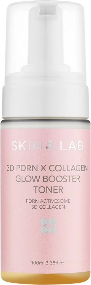 Тоник для лица Skin&Lab 3D PDRN x Collagen Glow Booster с бакучиолом, пептидами и коллагеном, 100 мл