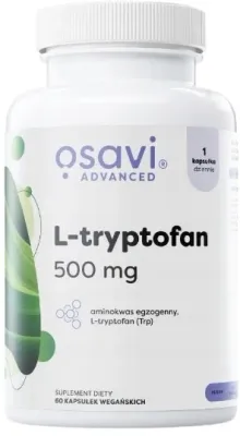 Аминокислота L-триптофан Osavi L-tryptofan 500 Mg, 500 мг, упаковки по 60 и 120 шт, 60 шт