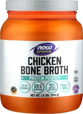 Бульон из куриных костей Now Foods Sports Chicken Bone Broth Protein Powder, порошок, 544 г