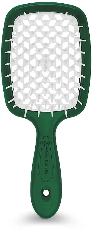 Щётка для волос Janeke Superbrush Small компактная, зелёно-белая, 1 шт