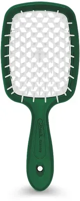 Щётка для волос Janeke Superbrush Small компактная, зелёно-белая, 1 шт