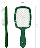 Щётка для волос Janeke Superbrush Small компактная, зелёно-белая, 1 шт — фото 2