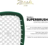Щётка для волос Janeke Superbrush Small компактная, зелёно-белая, 1 шт — фото 3