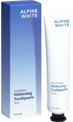 Зубная паста отбеливающая Alpine White Anti Plaque Whitening Toothpaste против зубного камня и налёта, 75 мл