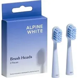Насадки для звуковой зубной щётки Alpine White Brush Heads, сменные, 2 шт
