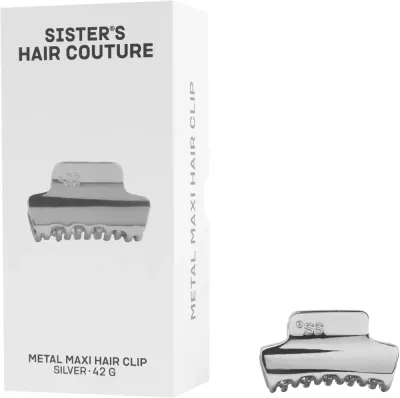 Заколка-краб для волос Sister's Aroma Hair Couture Silver Maxi металлическая, 55 × 35 мм, 50 г, 1 шт
