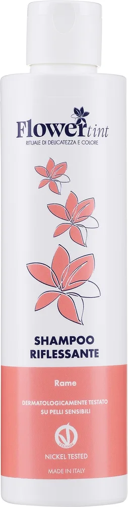 Оттеночный шампунь FlowerTint медный оттенок для волос, без аммиака и парабенов, 200 мл