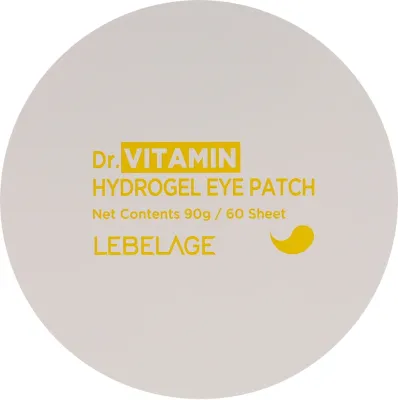 Lebelage Dr.Vitamin Hydrogel Eye Patch гидрогелевые патчи под глаза с витамином С, кофеином и ниацинамидом от темных кругов и отёков 60 шт