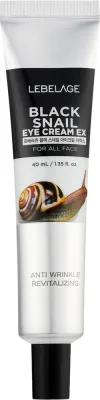 Lebelage Black Snail Eye Cream Ex крем для кожи вокруг глаз с фильтратом секрета улитки, центеллой и пантенолом, корейский уход 40 мл