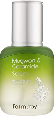 FarmStay Mugwort Ceramide Serum сыворотка для лица с экстрактом полыни и церамидами 35 мл, успокаивающая