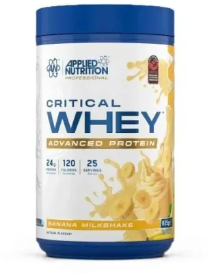 Протеин сывороточный Applied Nutrition Critical Whey Advanced Protein со вкусом бананового молочного коктейля, 825 г