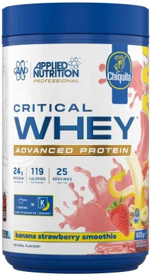 Протеин сывороточный Applied Nutrition Critical Whey Advanced Protein со вкусом банано-клубничного смузи, 825 г