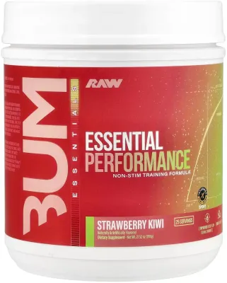 Предтренировочный комплекс Raw Nutrition Bum Essential Performance, клубника и киви, 610 г