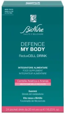 Пищевая добавка Bionike Defence My Body Reduxcell Drink с ананасом и готу колой, 24 шт
