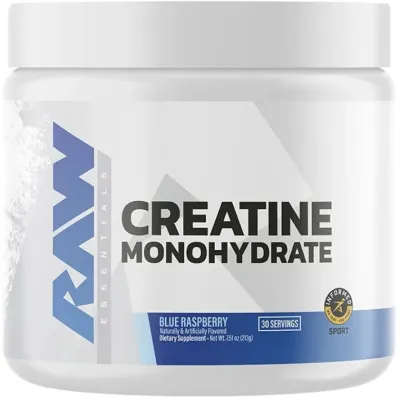 БАД Моногидрат креатина Raw Nutrition Essentials Creatine Monohydrate, голубая малина, 213 г
