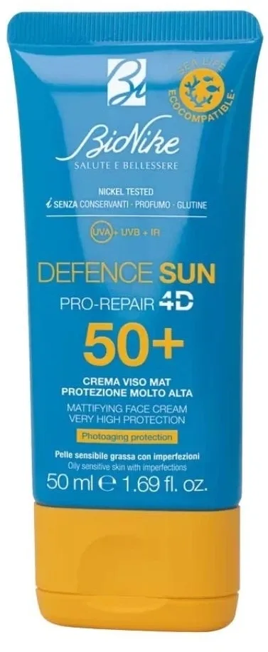 Крем для лица BioNike Defence Sun матирующий солнцезащитный SPF 50+ 50 мл