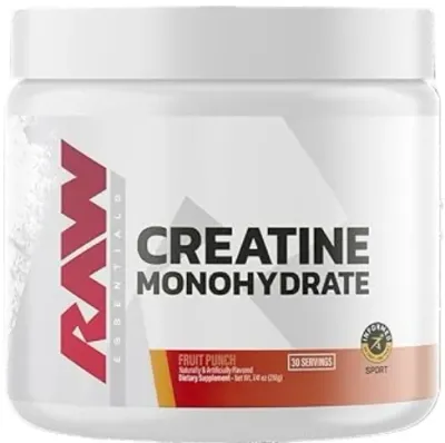 БАД Моногидрат креатина Raw Nutrition Essentials Creatine Monohydrate, фруктовый пунш, 210 г