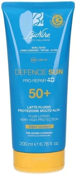 BioNike Defence Sun Pro-Repair 4D SPF50+ водостойкий солнцезащитный флюид-лосьон, 200 мл
