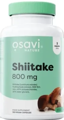 БАД шиитаке Osavi Shiitake 800 мг, 60 и 120 шт, 120 шт