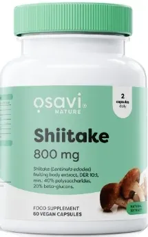 БАД шиитаке Osavi Shiitake 800 мг, 60 и 120 шт, 60 шт