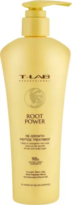 Маска-кондиционер для волос T-Lab Professional Root Power Re-Growth Peptide Treatment с пептидами, 2 в 1, 300 мл