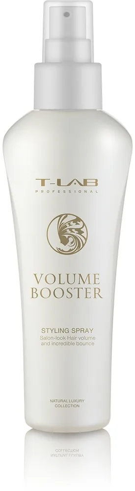 T-LAB Professional Volume Booster Styling Spray — спрей для придания объёма волосам с киноа и хлопковым маслом, 150 мл