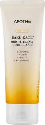 Гель-скраб для лица Apothe Baku-Kaol Brightening Scrub Cleanser с бакучиолом и каолином, придающий сияние, 100 мл