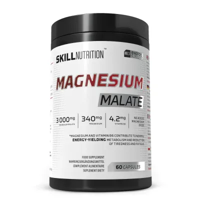 БАД Малат магния Skill Nutrition Magnesium Malate, 60 шт., 90 шт., 120 шт, 60 шт