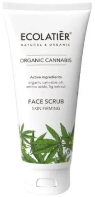 Скраб для лица Ecolatier Organic Cannabis Face Scrub укрепляющий, с аминокислотами, 100 мл